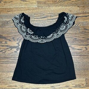 Free with $15 purchase (1 free item per sale) Off the Shoulder ECLA Top